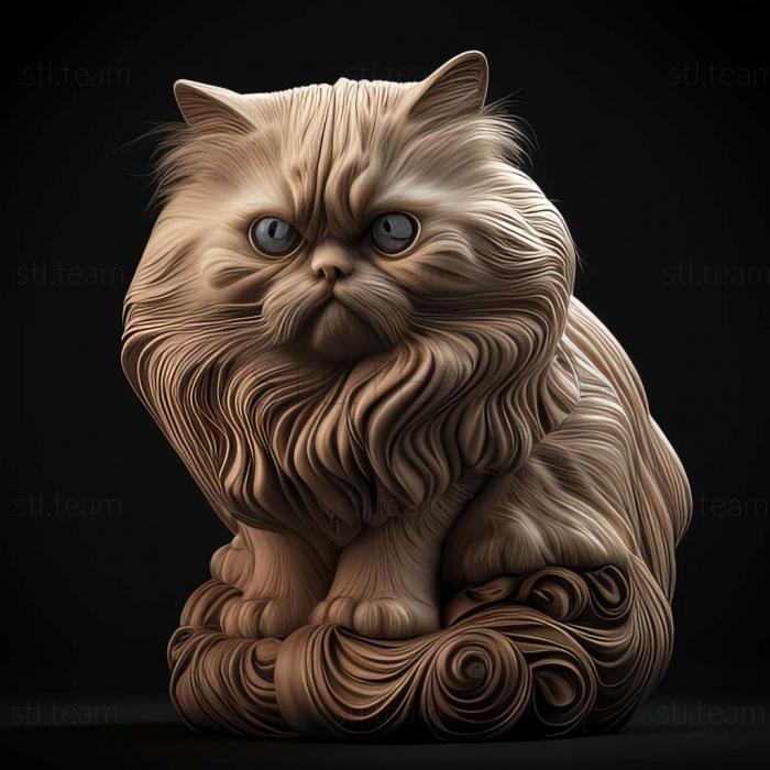 3D model Ragdoll cat (STL)